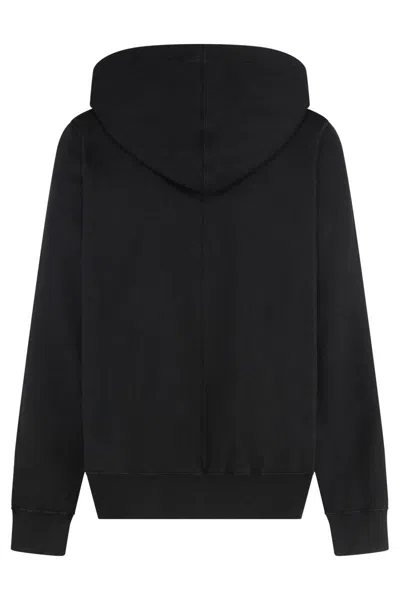 Rick Owens Drkshdw Drkshdw By Rick Owens Oversized Hoodie Black And Milk In Black