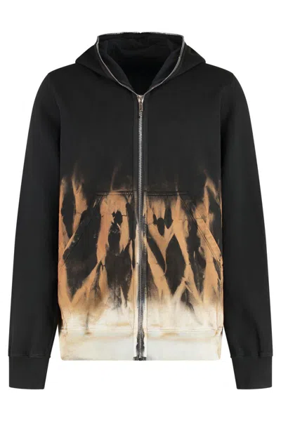 Rick Owens Drkshdw Drkshdw By Rick Owens Cotton Full-zip Sweatshirt In Black