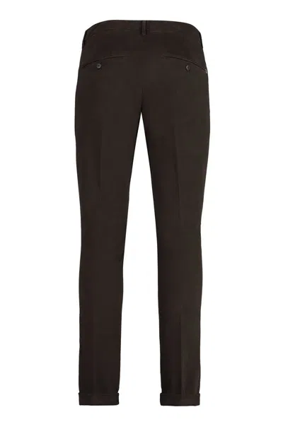 Dondup Gaubert Cotton Chino Trousers In Brown
