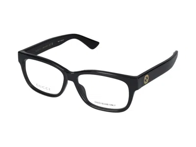 Gucci Gg0634o Rectangular-frame Glasses In Black Black Transparent