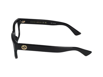 Gucci Gg0634o Rectangular-frame Glasses In Black Black Transparent