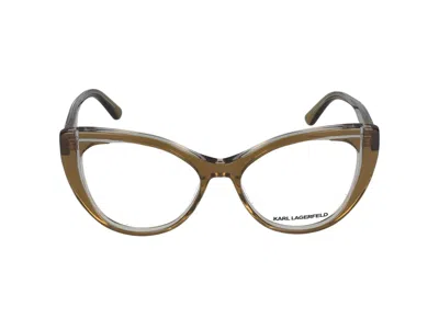 Karl Lagerfeld Eyeglasses In Brown/crystal