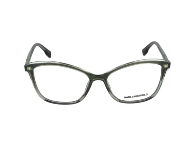 Karl Lagerfeld Eyeglasses In Green/light Green