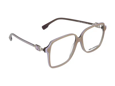 Karl Lagerfeld Eyeglasses In Beige/lilac