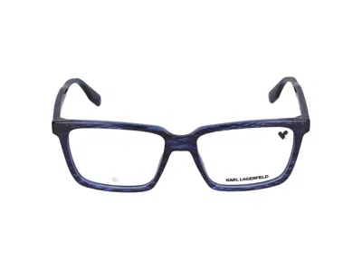 Karl Lagerfeld Eyeglasses In Striped Blue
