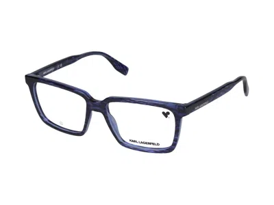 Karl Lagerfeld Eyeglasses In Striped Blue