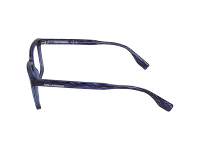 Karl Lagerfeld Eyeglasses In Striped Blue
