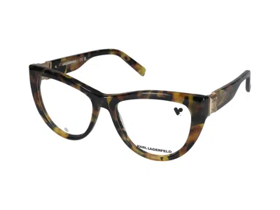 Karl Lagerfeld Eyeglasses In Striped Tobacco