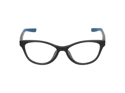 Nike Eyeglasses In Matte Black/industrial Blue