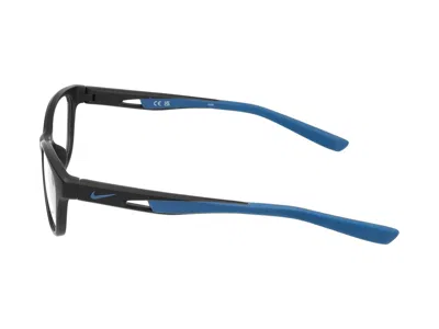 Nike Eyeglasses In Matte Black/industrial Blue