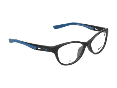 Nike Eyeglasses In Matte Black/industrial Blue