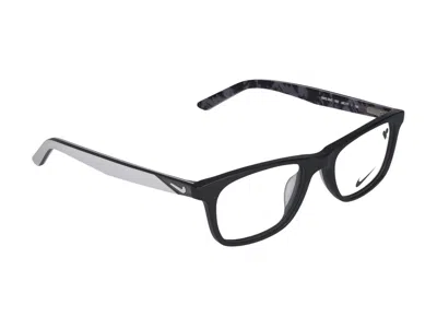Nike Eyeglasses In Matte Black/pure Platinum