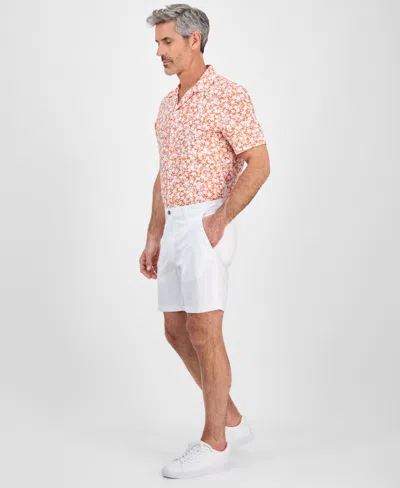 Michael Kors Men's Signature Stretch-cotton Shorts In White
