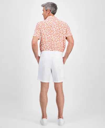 Michael Kors Men's Signature Stretch-cotton Shorts In White