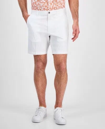 Michael Kors Men's Signature Stretch-cotton Shorts In White