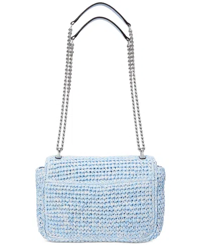 Ralph Lauren Woven Sophee Crossbody Bag In Cornflower Blue