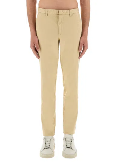 Hugo Boss Trousers With Belt Loops And Pockets In Beige