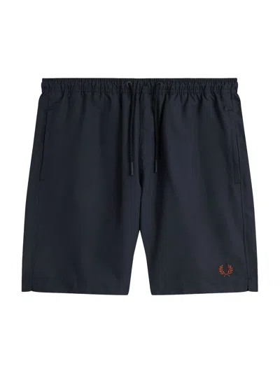 Fred Perry Boxer Swimsuit In Blue