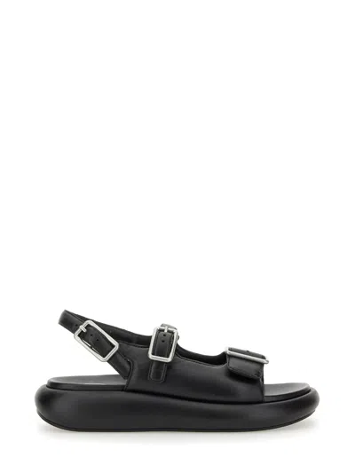 Ash Buckle-detail Platform Sandals In Black