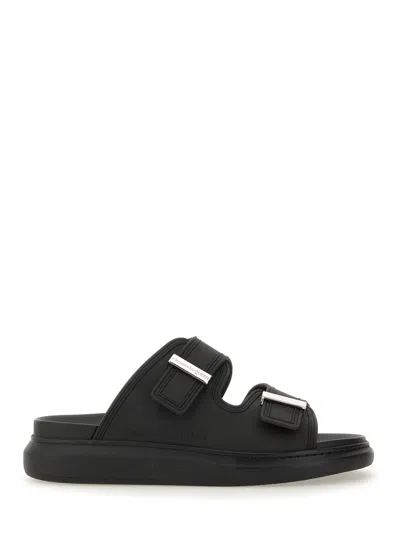 Alexander Mcqueen Alexander Mc Queen Hybrid Double Buckle Black Sandals In Black