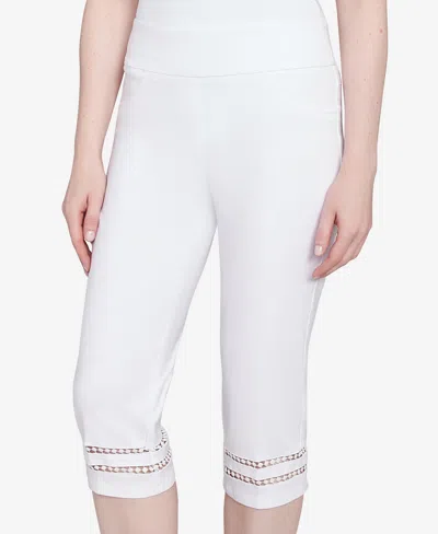 Ruby Rd. Petite Dreamy Clamdigger Pants In White