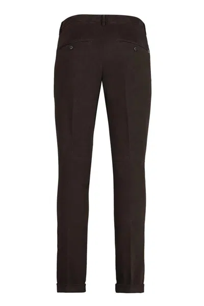 Dondup Gaubert Cotton Chino Trousers In Brown