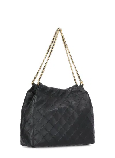 Tory Burch Black Fleming Hobo Bag In Black