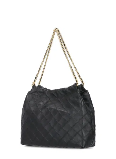 Tory Burch Black Fleming Hobo Bag In Black
