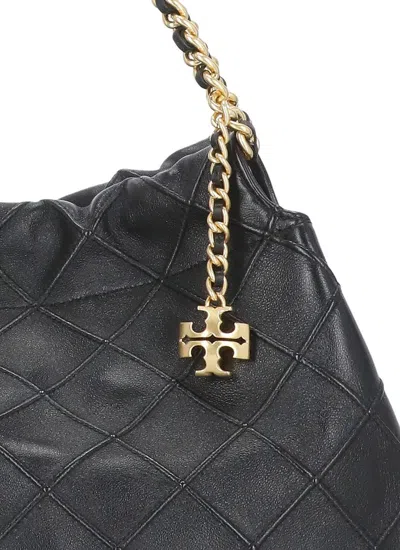 Tory Burch Black Fleming Hobo Bag In Black