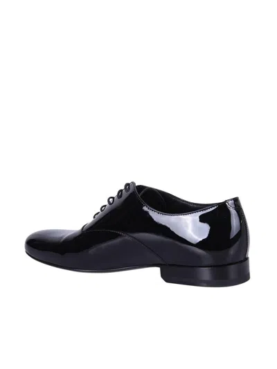Valentino Round Toe Oxford Lace-up Shoes In Black