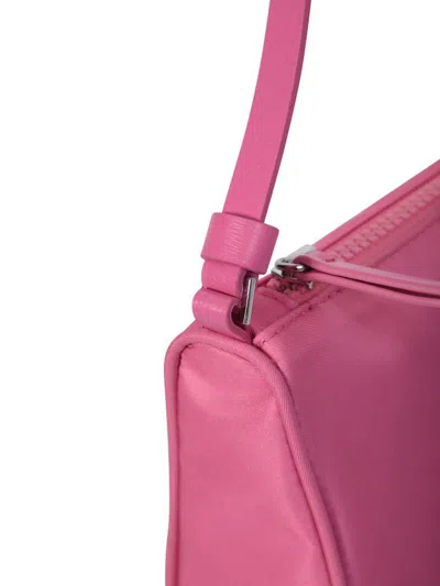 Palm Angels Logo Patch Zipped Shoulder Bag In Pink