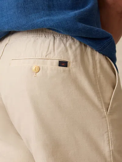Faherty Essential Drawstring Short In Stone