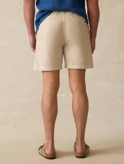 Faherty Essential Drawstring Short In Stone