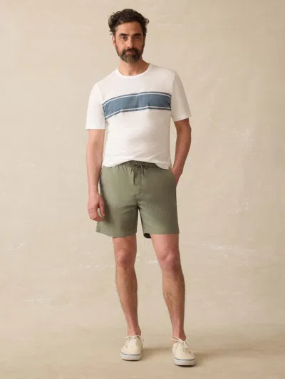 Faherty Essential Drawstring Short In Desert Olive