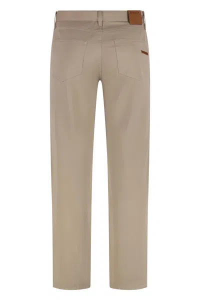 Zegna Skinny Jeans In Beige