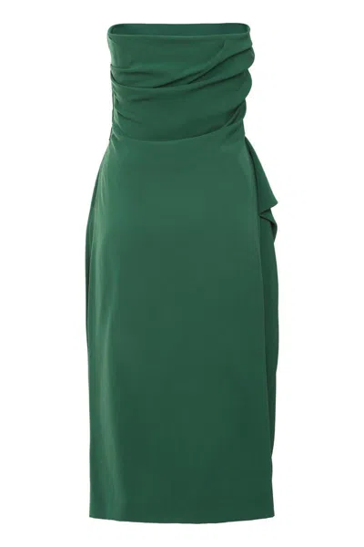 Max Mara Studio Acceso Corset Dress In Green