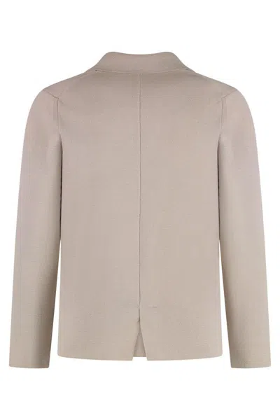 Drumohr Tailored Grey Virgin Wool Pinstripe Suit With Single-breasted Blazer In Beige