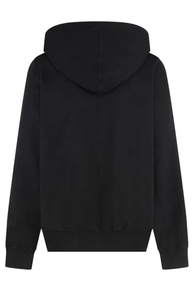 Rick Owens Drkshdw Drkshdw By Rick Owens Oversized Hoodie Black And Milk In Black