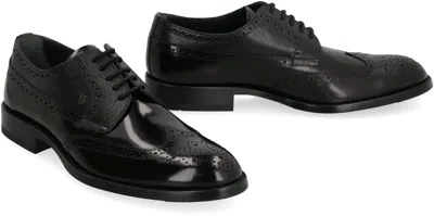 Tod's Lace-up Leather Brogues In Black