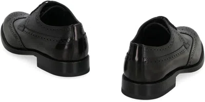 Tod's Lace-up Leather Brogues In Black