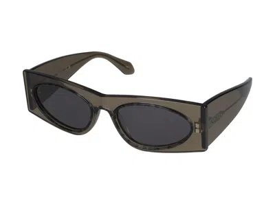 Alaïa Rectangular Frame Sunglasses In Brown Brown Grey
