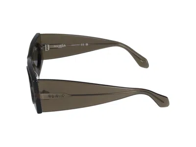 Alaïa Rectangular Frame Sunglasses In Brown Brown Grey