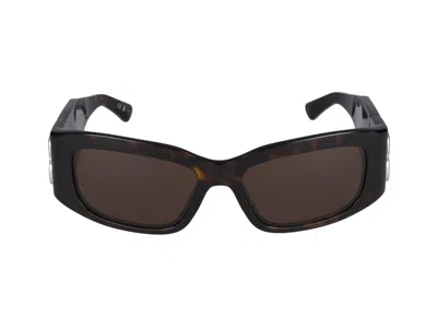 Balenciaga Grey Rectangular Ladies Sunglasses Bb0321s 001 57 In Havana Havana Brown