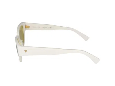 Bottega Veneta Bv1319s Eye Logo-print Acetate Sunglasses In White White Yellow