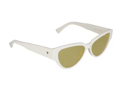 Bottega Veneta Bv1319s Eye Logo-print Acetate Sunglasses In White White Yellow