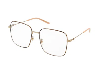 Gucci Eyeglasses In Gold Gold Transparent