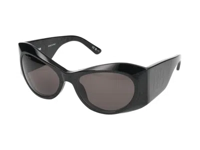 Balenciaga Black Reverse Xpander 2.0 Rectangle Sunglasses In Black Black Grey