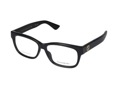 Gucci Gg0634o Rectangular-frame Glasses In Black Black Transparent