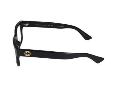 Gucci Gg0634o Rectangular-frame Glasses In Black Black Transparent