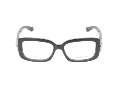 Gucci Eyeglasses In Black Black Transparent